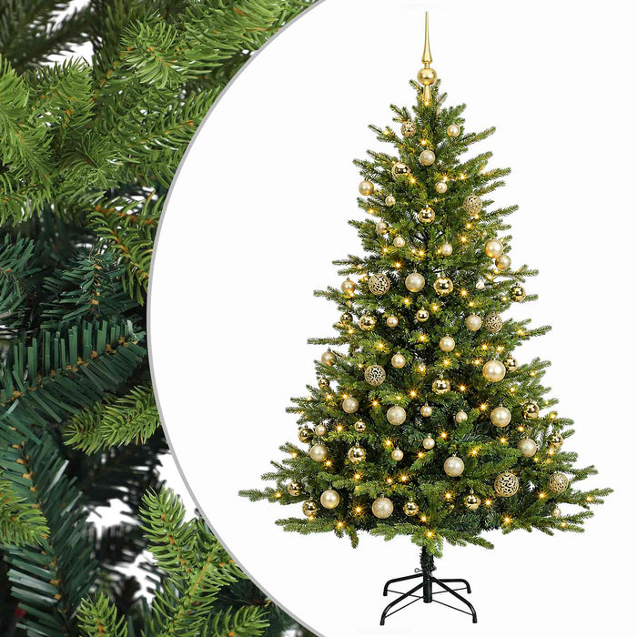 Brad de Crăciun artificial cu globuri 210 cm 300 LED-uri - WALTI WALTI