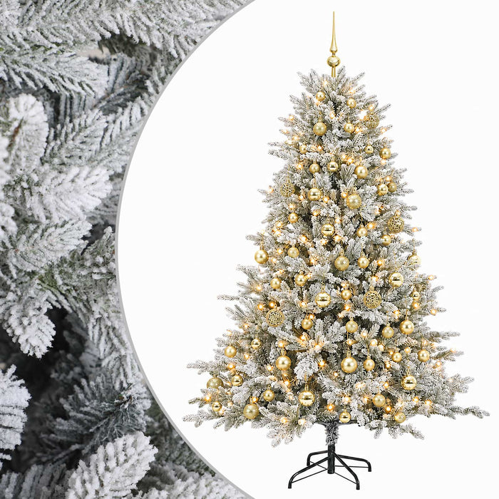 Brad de Crăciun artificial cu globuri 180 cm 300 LED-uri - WALTI WALTI