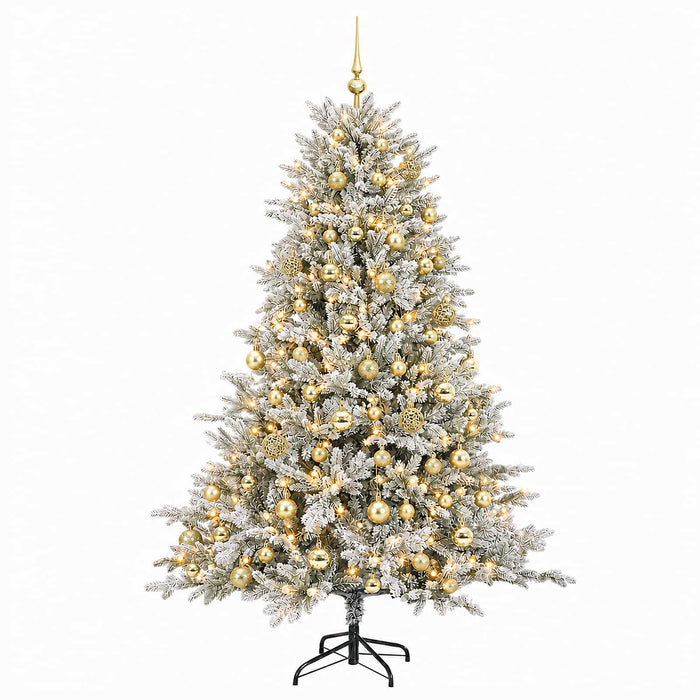 Brad de Crăciun artificial cu globuri 240 cm 300 LED-uri - WALTI WALTI