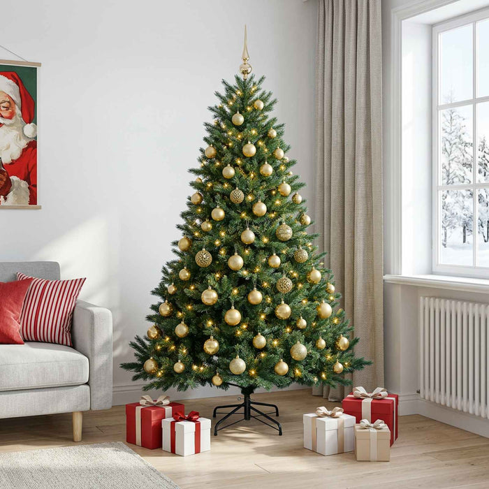 Brad de Crăciun artificial cu glob 240 cm 300 LED-uri Alb cald - WALTI WALTI