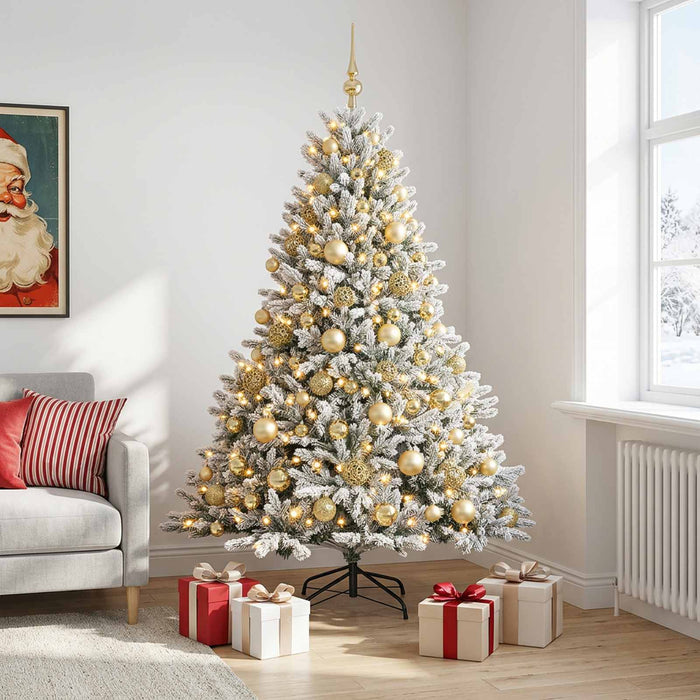 Brad de Crăciun artificial cu glob 180 cm 300 LED-uri Alb cald - WALTI WALTI
