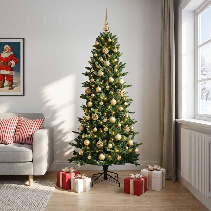 Brad de Crăciun artificial cu glob 240 cm 300 LED-uri Alb cald - WALTI WALTI