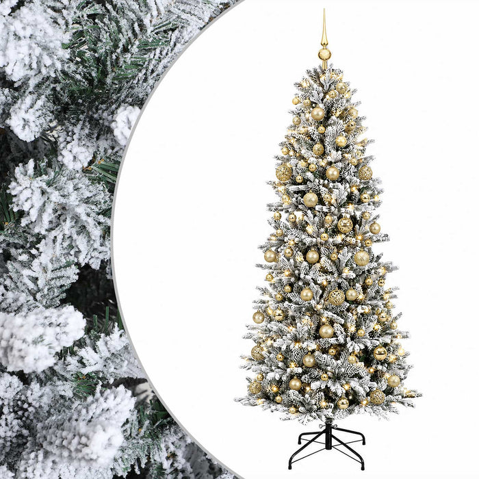 Brad de Crăciun artificial cu glob 240 cm 300 LED-uri Alb cald - WALTI WALTI