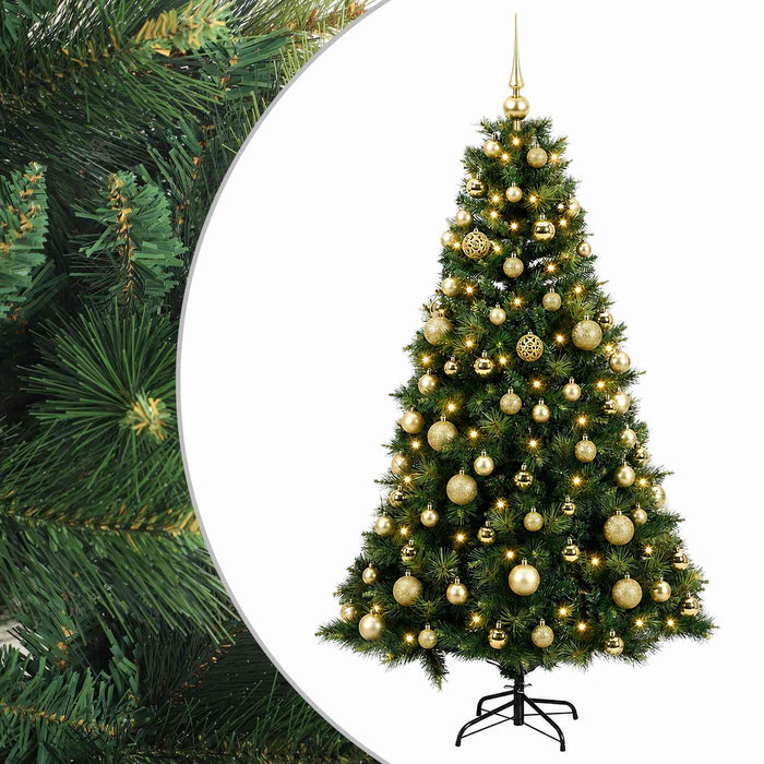 Brad de Crăciun artificial cu glob 210 cm 300 LED-uri Alb cald WALTI