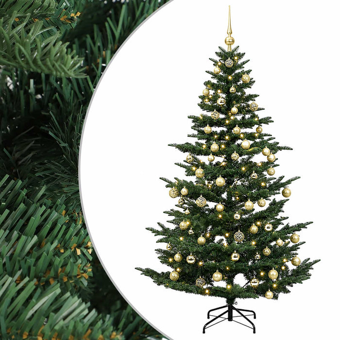 Brad de Crăciun artificial cu glob 180 cm 300 LED-uri Alb cald WALTI
