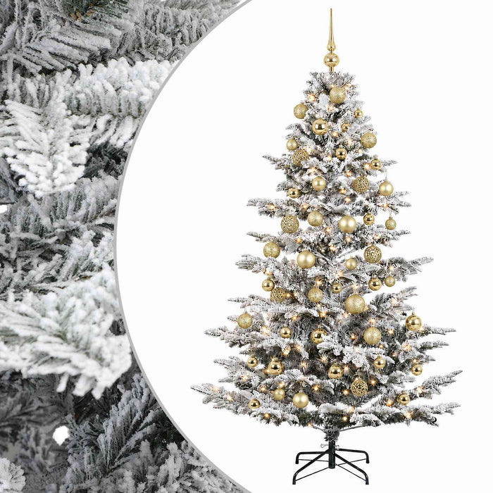 Brad de Crăciun artificial cu glob 240 cm 300 LED-uri Alb cald - WALTI WALTI