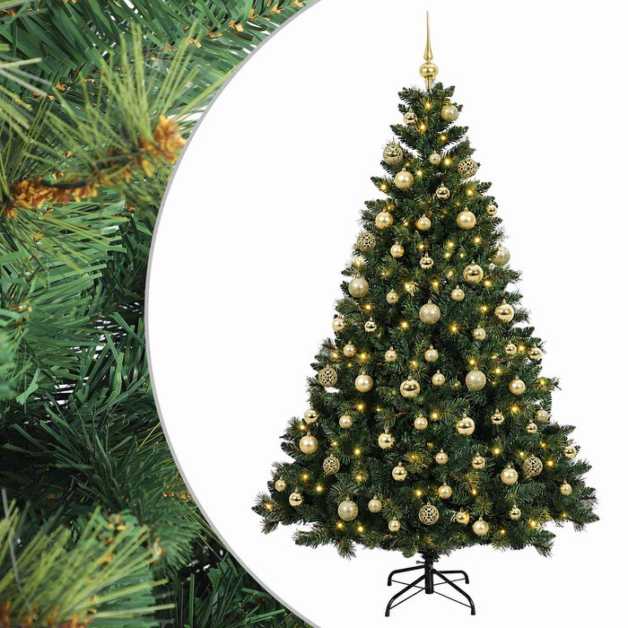 Brad de Crăciun artificial cu globuri 240 cm 300 LED-uri - WALTI WALTI