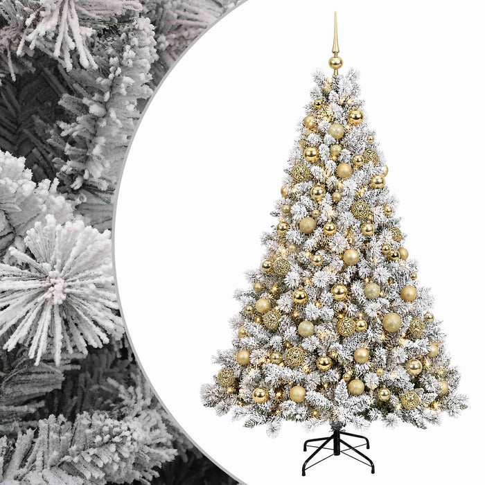 Brad de Crăciun artificial cu globuri 180 cm 300 LED-uri - WALTI WALTI
