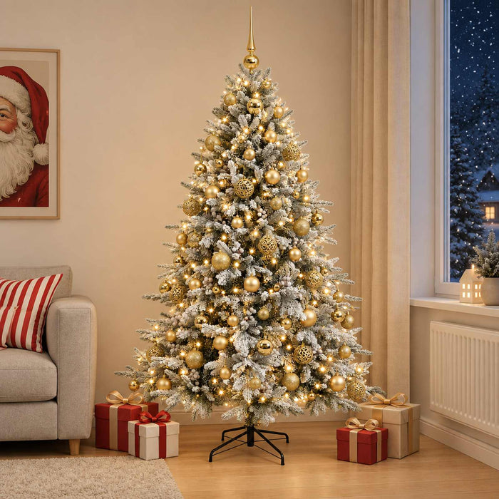 Brad de Crăciun artificial cu glob 180 cm 300 LED-uri Alb cald - WALTI WALTI