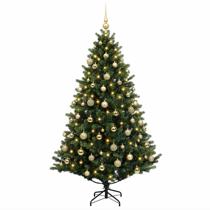 Brad de Crăciun artificial cu globuri 180 cm 300 LED-uri - WALTI WALTI