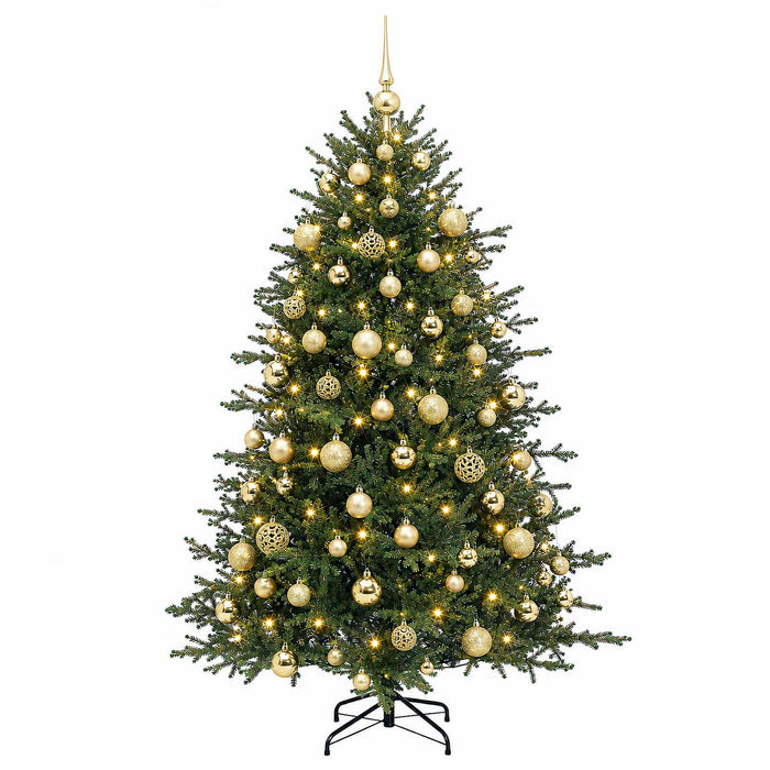 Brad de Crăciun artificial cu glob 210 cm 300 LED-uri Alb cald WALTI
