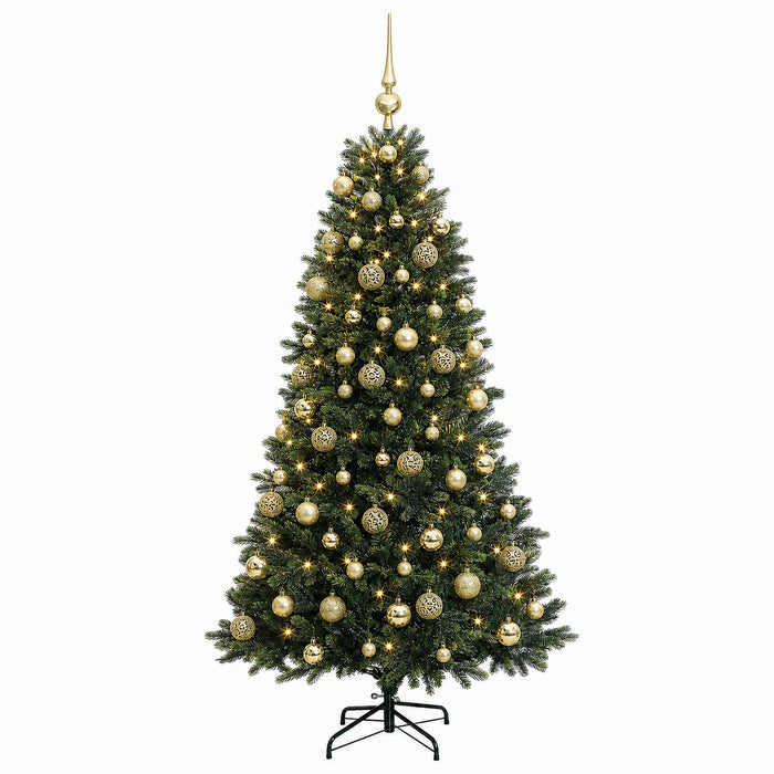 Brad de Crăciun artificial cu globuri 240 cm 300 LED-uri - WALTI WALTI