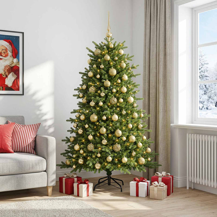 Brad de Crăciun artificial cu glob 180 cm 300 LED-uri Alb cald - WALTI WALTI