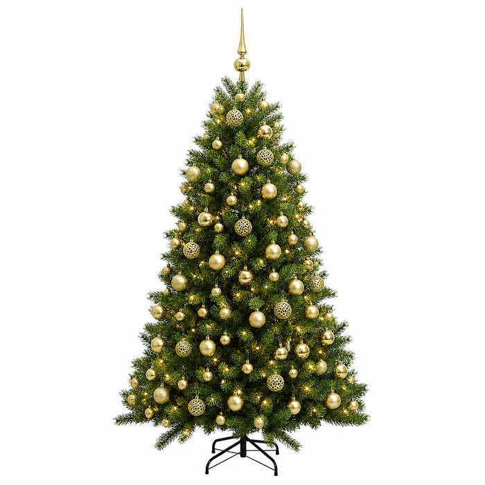 Brad de Crăciun artificial cu globuri 240 cm 300 LED-uri - WALTI WALTI