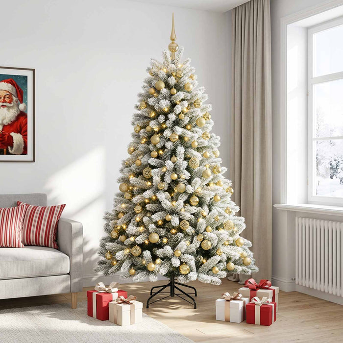 Brad de Crăciun artificial cu globuri 180 cm 300 LED-uri - WALTI WALTI