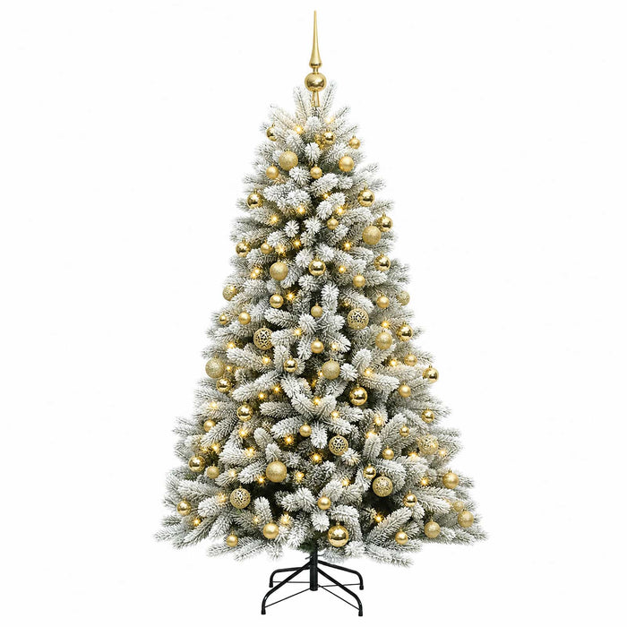 Brad de Crăciun artificial cu globuri 180 cm 300 LED-uri - WALTI WALTI