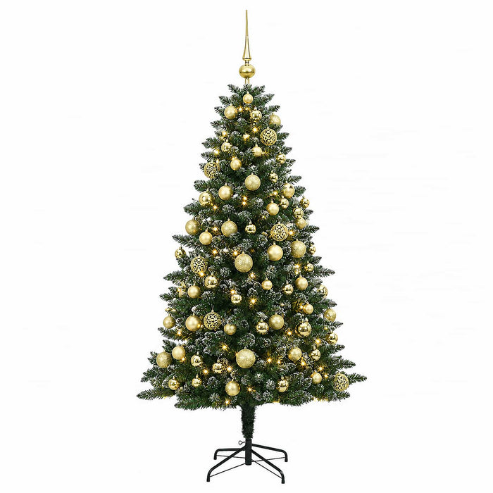 Brad de Crăciun artificial cu globuri 210 cm 300 LED-uri - WALTI WALTI