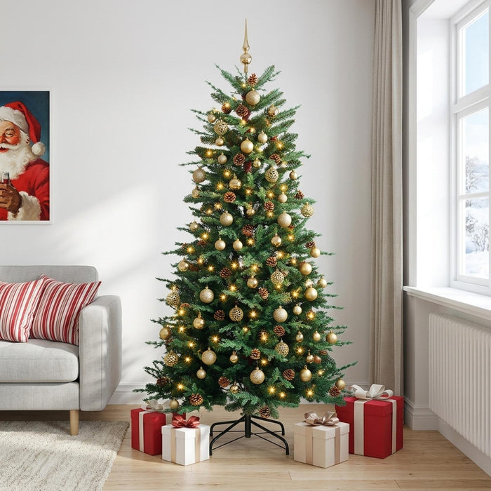 Brad de Crăciun artificial cu glob 240 cm 300 LED-uri Alb cald - WALTI WALTI