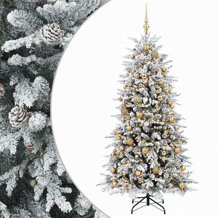 Brad de Crăciun artificial cu glob 180 cm 300 LED-uri Alb cald - WALTI WALTI