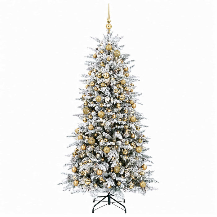 Brad de Crăciun artificial cu glob 180 cm 300 LED-uri Alb cald - WALTI WALTI