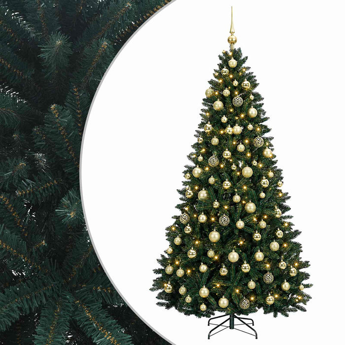 Brad de Crăciun artificial, verde închis, cu globuri 240 cm - WALTI WALTI