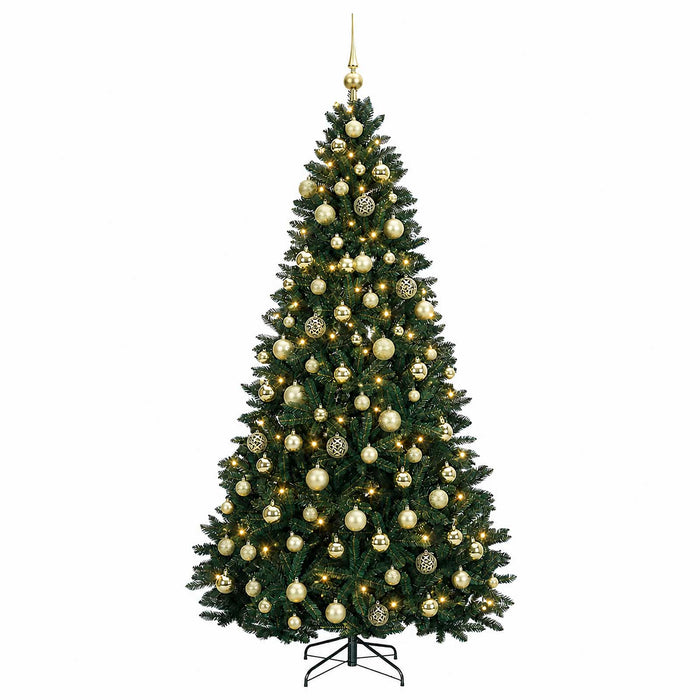 Brad de Crăciun artificial, verde închis, cu globuri 240 cm - WALTI WALTI