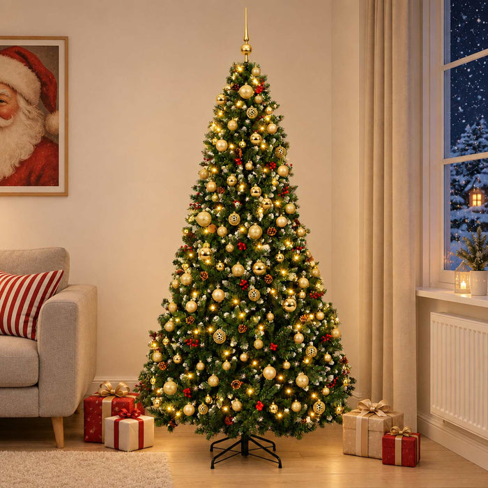 Brad de Crăciun artificial verde, cu glob 240 cm 300 LED-uri - WALTI WALTI
