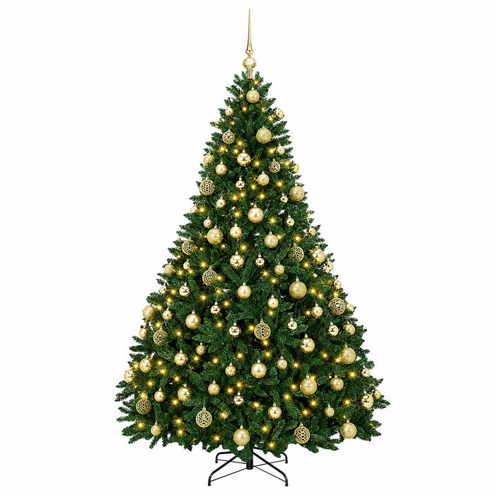 Brad de Crăciun artificial, verde mediu, cu globuri 180 cm - WALTI WALTI