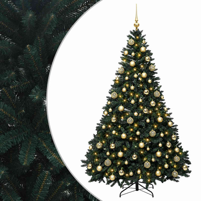 Brad de Crăciun artificial, verde închis, cu globuri 240 cm - WALTI WALTI