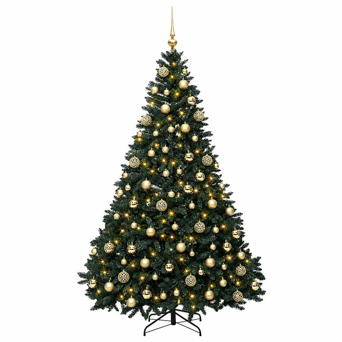 Brad de Crăciun artificial, verde închis, cu globuri 240 cm - WALTI WALTI