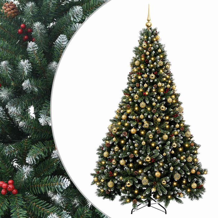 Brad de Crăciun artificial verde cu glob 210 cm 300 LED-uri - WALTI WALTI