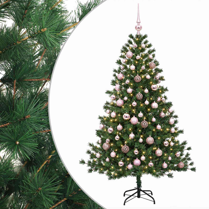 Brad de Crăciun artificial cu glob 210 cm 300 LED-uri Alb cald WALTI