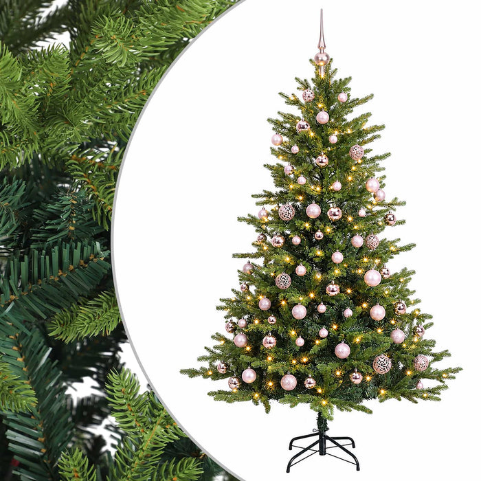 Brad de Crăciun artificial cu globuri 240 cm 300 LED-uri WALTI