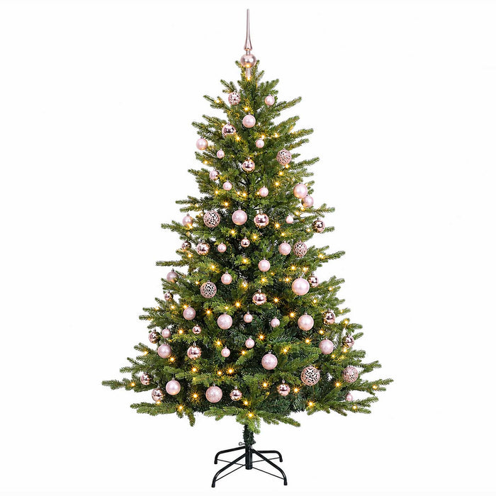 Brad de Crăciun artificial cu globuri 240 cm 300 LED-uri WALTI