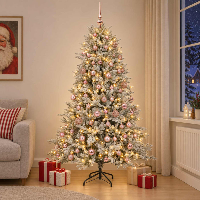Brad de Crăciun artificial cu glob 240 cm 300 LED-uri Alb cald WALTI