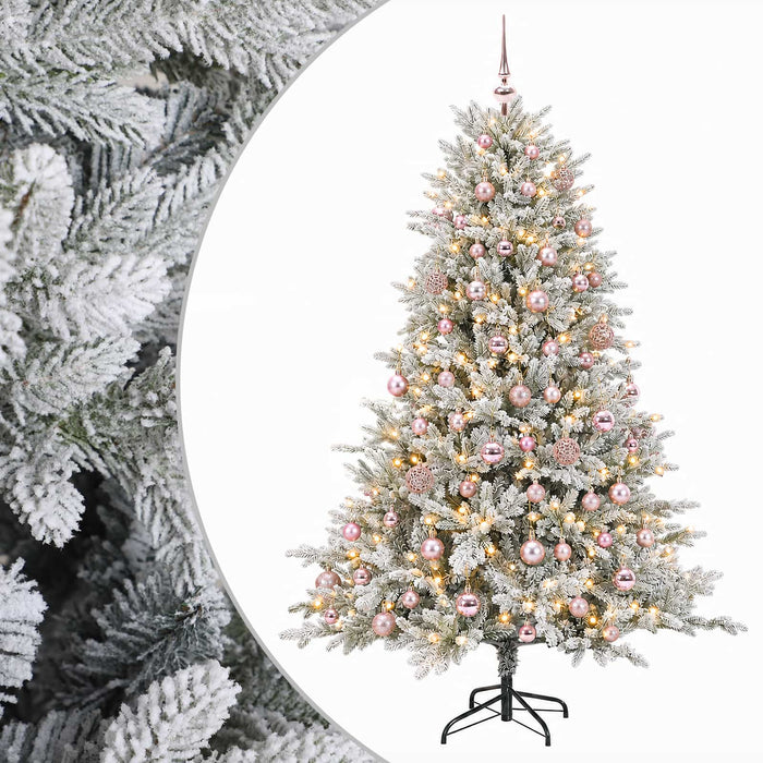 Brad de Crăciun artificial cu glob 240 cm 300 LED-uri Alb cald WALTI