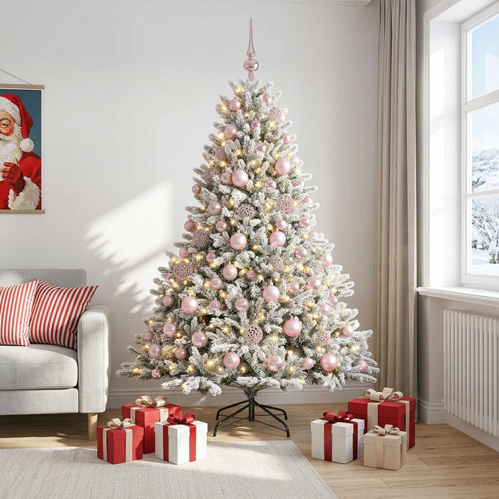 Brad de Crăciun artificial cu glob 180 cm 300 LED-uri Alb cald WALTI