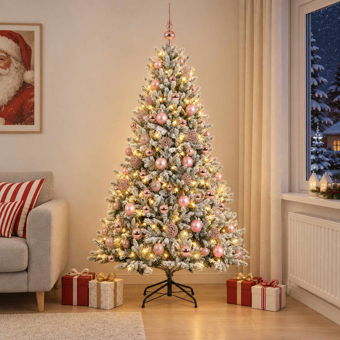 Brad de Crăciun artificial cu glob 180 cm 300 LED-uri Alb cald WALTI