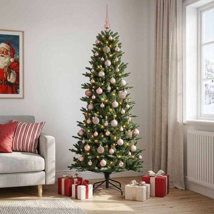 Brad de Crăciun artificial cu glob 210 cm 300 LED-uri Alb cald WALTI