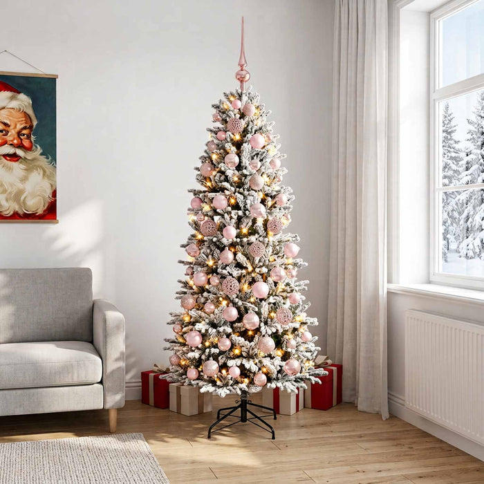 Brad de Crăciun artificial cu glob 240 cm 300 LED-uri Alb cald WALTI
