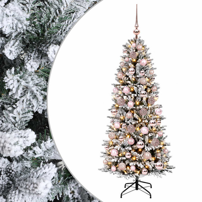 Brad de Crăciun artificial cu glob 180 cm 300 LED-uri Alb cald WALTI