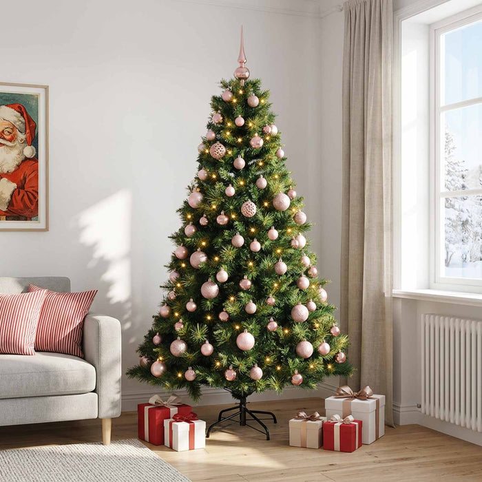 Brad de Crăciun artificial cu glob 210 cm 300 LED-uri Alb cald - WALTI WALTI