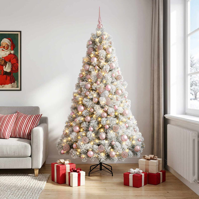 Brad de Crăciun artificial cu glob 180 cm 300 LED-uri Alb cald WALTI