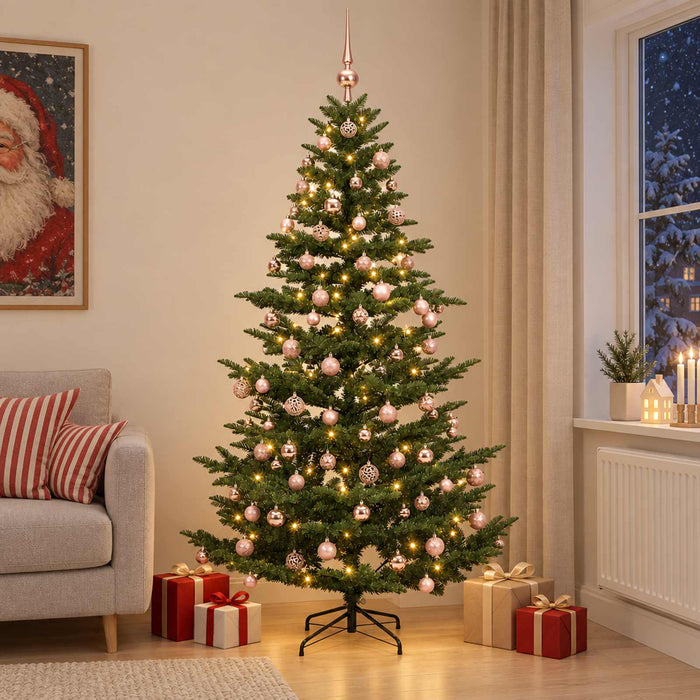Brad de Crăciun artificial cu glob 180 cm 300 LED-uri Alb cald WALTI