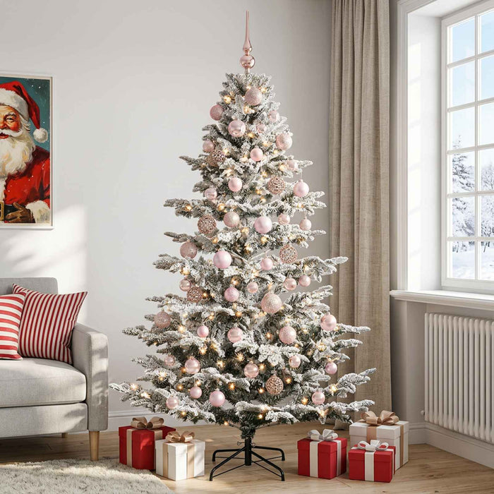 Brad de Crăciun artificial cu glob 240 cm 300 LED-uri Alb cald WALTI