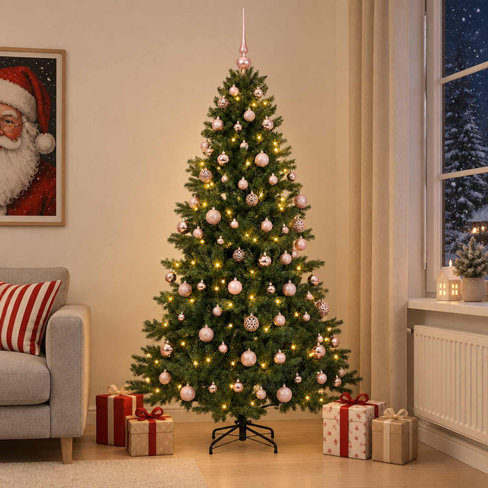 Brad de Crăciun artificial cu glob 240 cm 300 LED-uri Alb cald WALTI