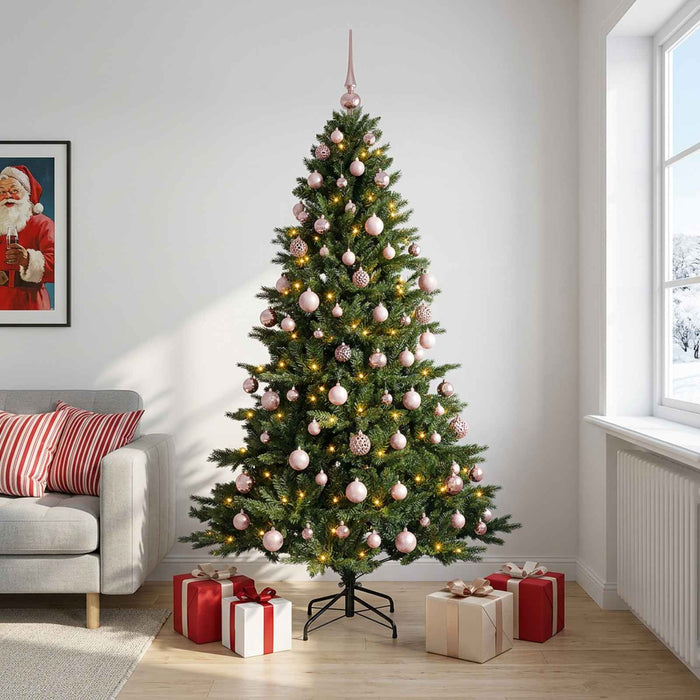 Brad de Crăciun artificial cu glob 240 cm 300 LED-uri Alb cald WALTI