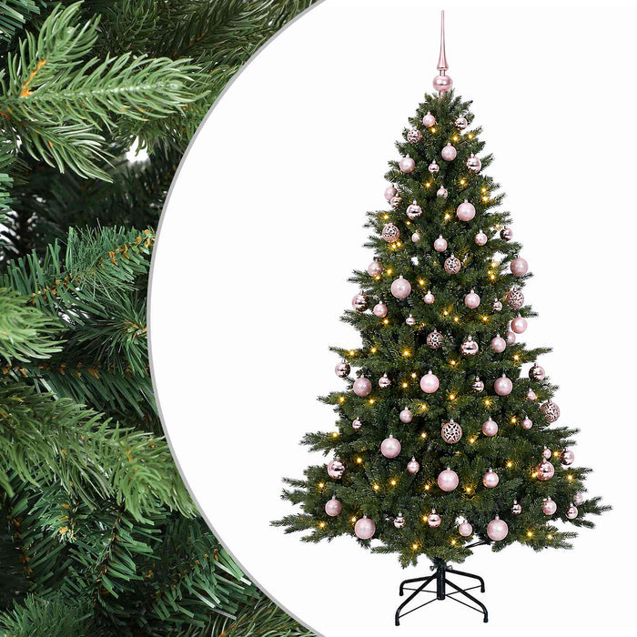 Brad de Crăciun artificial cu glob 240 cm 300 LED-uri Alb cald WALTI
