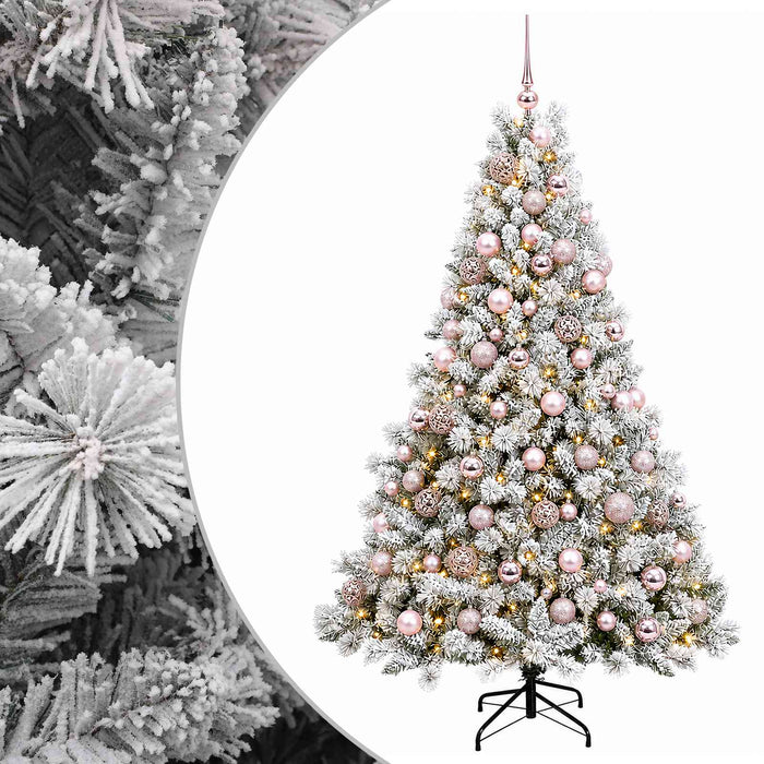 Brad de Crăciun artificial cu globuri 240 cm 300 LED-uri WALTI