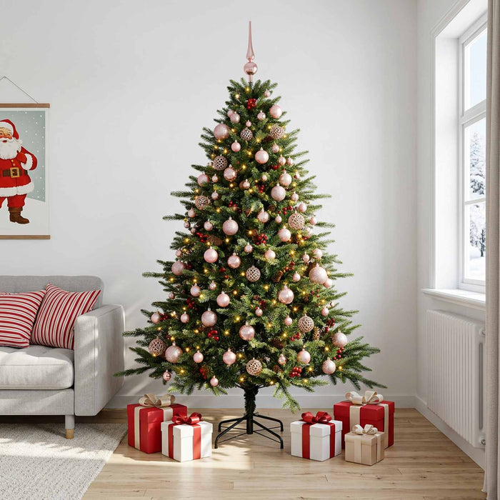 Brad de Crăciun artificial cu glob 180 cm 300 LED-uri Alb cald WALTI